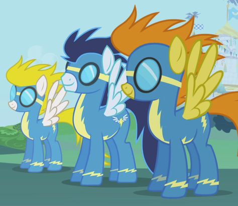 The Wonderbolts, a performance group of pegasus ponies who Rainbow Dash admires for their fast flying. Her dream is to become a Wonderbolt! Aerial Acrobatics, My Little Pony Comic, Princess Celestia, Big Adventure, Fluttershy, Twilight Sparkle, Rainbow Dash, Equestria Girls, Ponies