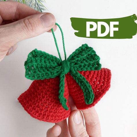 Excited to share the latest addition to my #etsy shop: Christmas bells ornament easy crochet pattern https://etsy.me/3VYQZrY Crochet Stitches Uk, Magic Ring Crochet, Quick Crochet Projects, Crochet Ornaments, Crochet Simple, Crochet Christmas Ornaments, Bell Ornaments, Christmas Crochet Patterns, Quick Crochet