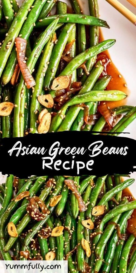 Simple green beans are transformed into a savory and zesty delight with a sauce that is so good, you’ll want to drink it! Asian Green Beans Recipe, Asian Green Bean Recipes, Simple Green Beans, Chinese Green Bean Recipes, Chinese Green Beans, Asian Green Beans, Easy Green Beans, Green Beans Recipe, Asian Spices