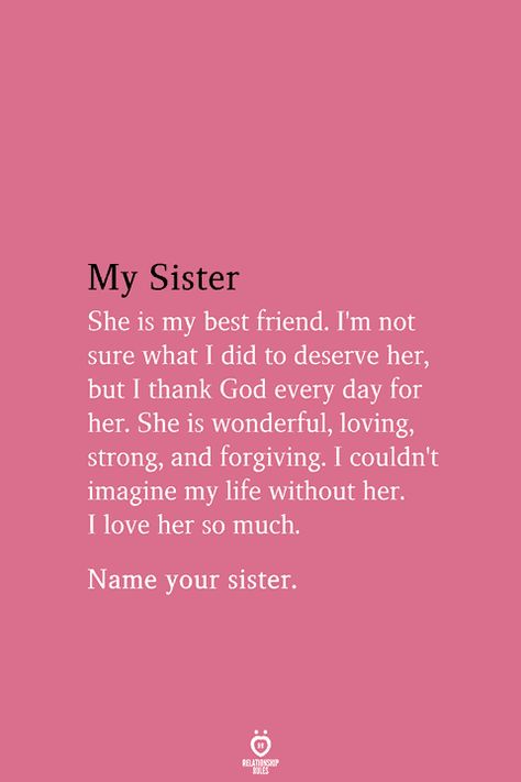 She My Best Friend, Happy Sisters Day, I Love My Sister, I Love You Sister, Happy Birthday Sister Quotes, Messages Instagram, Little Sister Quotes, Big Sister Quotes, Message For Sister