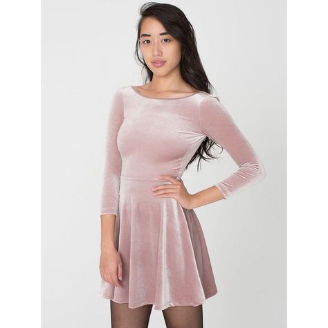 American Apparel Stretch Velvet Skater Dress ($65) ❤ liked on Polyvore featuring dresses, american apparel, stretch dress, form fitted dresses, figure hugging dress and velvet dress Velvet Skater Dress, Pink Skater Dress, Long Sleeve Skater Dress, Sequin Dresses, Stretch Velvet, Mode Inspo, Velvet Dress, Skater Dress, Dress Long