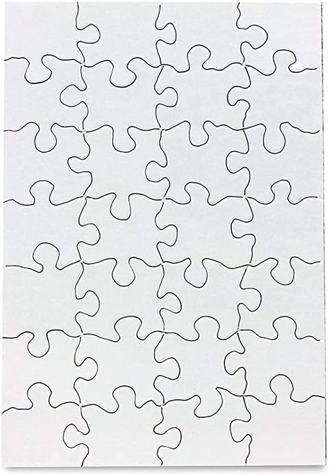 Amazon.com: Hygloss Puzzles DIY Party Invite - Blank Puzzle for Decorating - Art Activity - Use as Party Favors - White, Sturdy – 5.5 x 8 Inches, 28 Pieces - Comes with Envelopes - 8 Qty : Toys & Games Blank Puzzle Pieces, Blank Puzzle, Party Favors Diy, Graph Paper Drawings, Diy Puzzles, Puzzle Crafts, Personalized Puzzles, Vbs Crafts, Art Activity