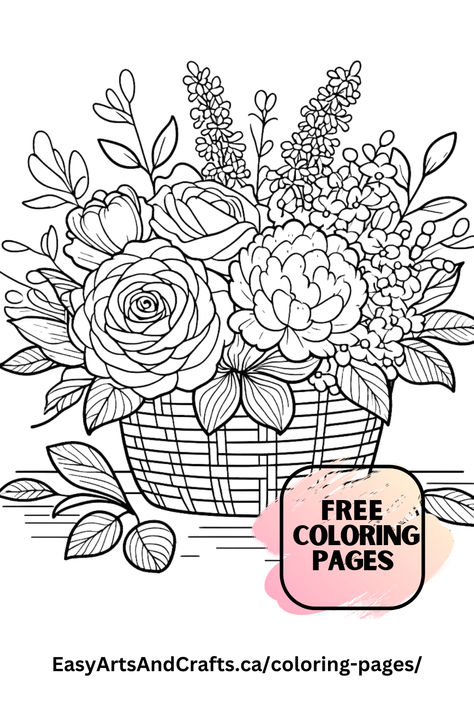 Free Flowers Coloring Pages Free Printable Fall Coloring Pages, Free Coloring Pages Printables, Flower Coloring Pages For Kids, Free Kindergarten Printables, Flowers Coloring Pages, Preschool Activities Printable, Printable Flower Coloring Pages, Free Coloring Pages For Kids, Mindfulness Colouring