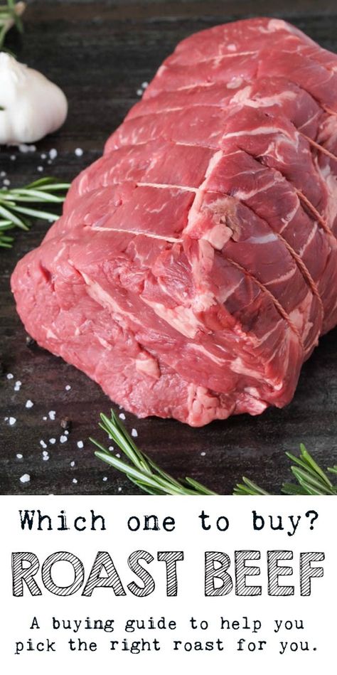 There are a lot of different cuts of roast beef, but how do you know which roast to buy? Whether you're looking for the right roast for a quick weeknight dinner, or trying to impress your future in-laws, this guide will help you to make the right decisions at the meat counter. Roast Beef Recipes Oven, English Roast, Perfect Roast Beef, Tender Roast Beef, Rolled Roast, Best Roast Beef, Meat Cooking, Cooking Roast Beef, Sliced Roast Beef