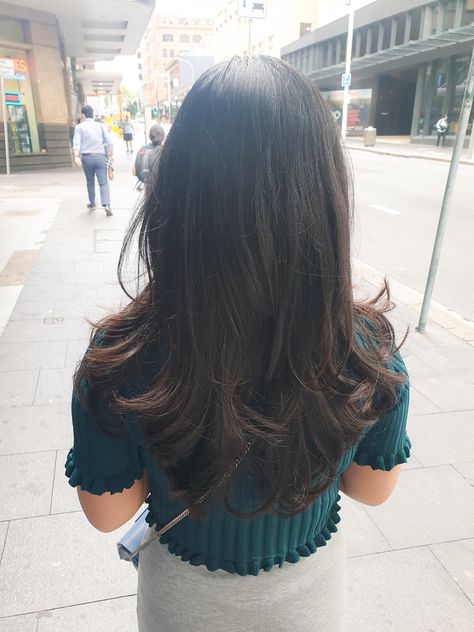 Medium Length Hair Style C Curl Perm, Korean Hair Salon, Straight Perm, Wave Perm, C Curl, Korean Hair, Medium Length Hair, Korean Hairstyle, Medium Hair