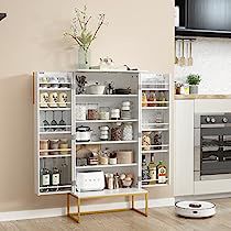 Pantry With Doors, Small Pantry Cabinet, Wood Kitchen Pantry, Pantry Cabinet Free Standing, Kitchen Pantry Doors, Shelves For Kitchen, White Pantry, Pantry Cabinets, Pantry Storage Cabinet