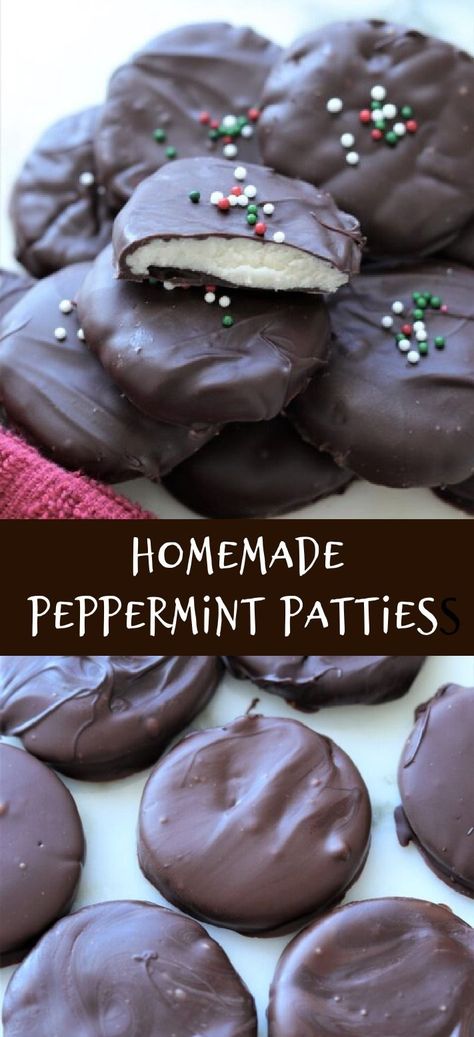 Peppermint Patties Recipe, York Peppermint Patties, Peppermint Patty Recipe, Peppermint Truffles, Homemade Peppermint Patties, Homemade Candy Bars, Dark Chocolate Recipes, York Peppermint Patty, Peppermint Cream