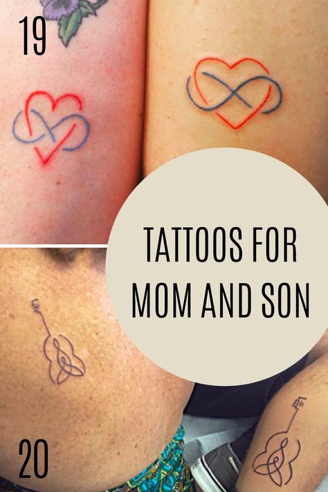 Sweet Mom and Son Tattoos for that Special Bond - tattooglee Meaningful Tattoos For Moms With Son, Mom And Son Infinity Tattoo, Small Tattoos For Mom And Son, Mother Son Small Tattoo Ideas, Mother Son Small Tattoo, Mother Son Infinity Tattoo, Small Mom And Son Tattoo Ideas, Mother And Son Tattoo Ideas Minimalist, Small Tattoos For Moms With Sons