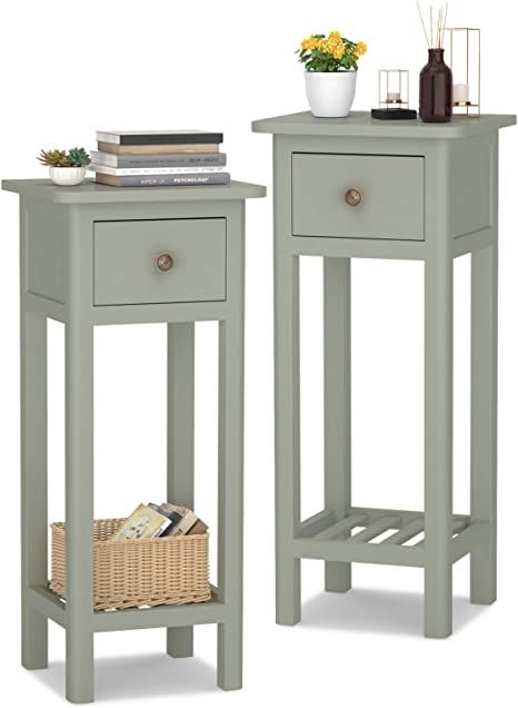 Nightstand Grey, Slim Bedside Table, Tall Bedside Table, Tall End Table, Narrow Bedside, Narrow Bedside Table, Tall Nightstands, Tall Side Table, Narrow Side Table