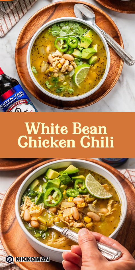 White Bean Chicken Chili Recipe, Chili Slow Cooker, White Chicken Chili Slow Cooker, White Bean Chicken Chili, Chili Recipe Easy, Chicken Chili Recipe, White Chicken Chili, Cannellini Beans, White Chicken