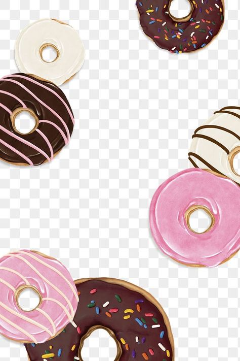 Donuts Png, Frame Transparent Background, Donut Background, Png Frame, Sprinkle Donut, Cute Donuts, Awesome Designs, Candy Party, Background Design