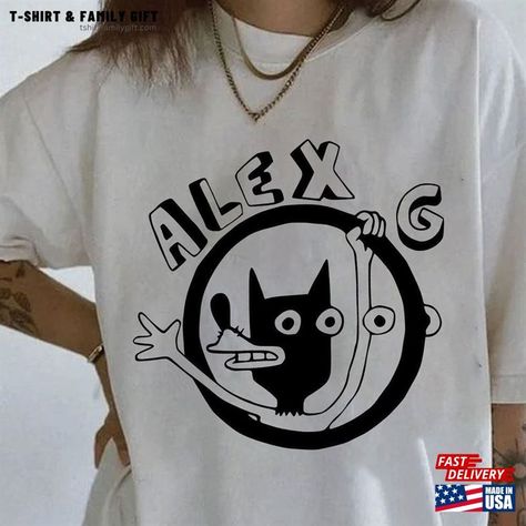 Alex G Merch, Alex G Shirt, Alex G Outfits, Diy Band Shirt, Bleach Designs, Grabby Hands, Doodle Shirt, Alex G, Music Band