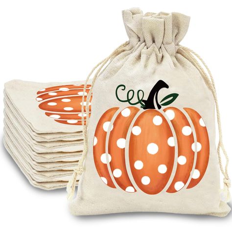 PRICES MAY VARY. What You Get - 24 pack fall theme bags are included in the package, enough quantity and seasonal design can meet your various needs. Pumpkin Design - Our burlap bags are printed with vivid pumpkin pattern, and decorated with dot pattern and green leaves, create strong seasonal atmosphere, perfect for fall season use. Easy to Carry - Our gift bags are made of durable burlap material, safe and sturdy to use, reliable and not easy to break, with drawstring design, they are suitable Fall Gift Packaging Ideas, Pumpkin Theme Party Favors, Fall Party Favors For Kids, Fall Party Favors For Adults, Fall Appreciation Gifts, Thanksgiving Favors For Kids, Fall Goodie Bags For Adults, Fall Gifts For Coworkers, Thanksgiving Guest Favors