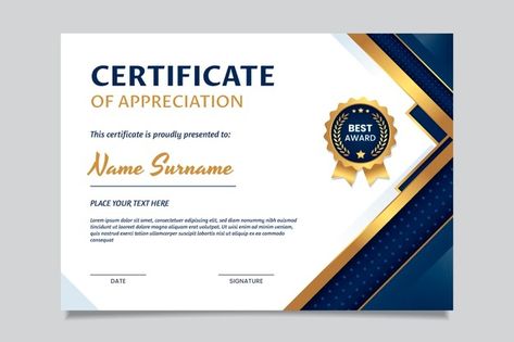 Appreciation Certificate Templates, Sample Certificate Of Recognition, Recognition Certificate, Certificate Designs, Certificate Of Recognition Template, Education Graduation, Certificate Layout, Appreciation Certificate, Award Names