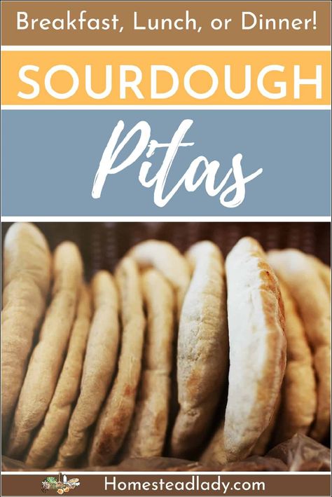 Sourdough Pitas: Make Naturally Leavened Pita Bread • Homestead Lady Sourdough Pitas, Sourdough Pita Bread Recipe, Homemade Pitas, Sourdough Pita Bread, Sourdough Pita, Using Sourdough Starter, Breakfast Pita, Active Sourdough Starter, Easy Sourdough Bread Recipe