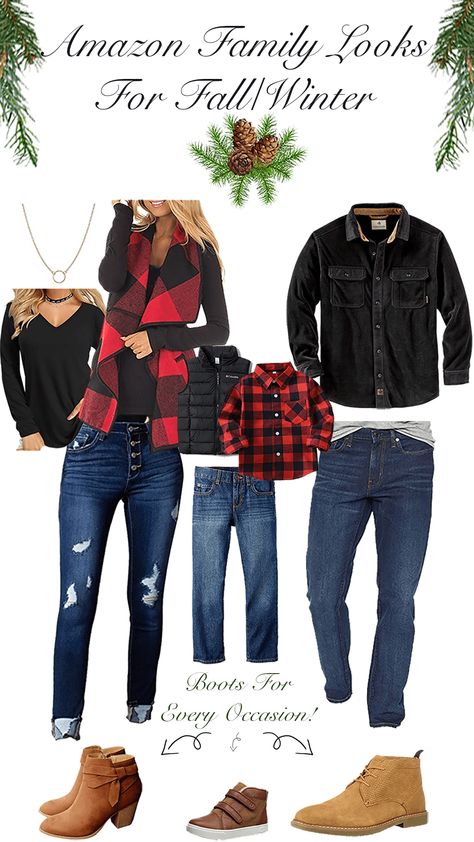 Plaid Family Pictures Outfits Fall, Womens Christmas Photo Outfits, Christmas Family Photo Outfits 2022, Country Christmas Family Photo Outfits, Winter Family Photography Outfits, Xmas Family Picture Outfits, Christmas Family Photo Outfit Ideas, Family Photo Outfits Winter Indoor, Amazon Family Photo Outfits Christmas