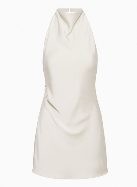 Luxury Satin Backless Mini Dress, Luxury Bias-cut Slip Dress With Spaghetti Straps, Luxury Silk Mini Dress Knee-length, Luxury Silk Satin Mini Dress, Luxury Bias-cut Slip Dress For Brunch, Luxury Backless Halter Dress With Satin Finish, Satin Mini Dresses Long Sleeve, Luxury Backless Mini Dress With Tie Back, Tight Silk Dress Formal