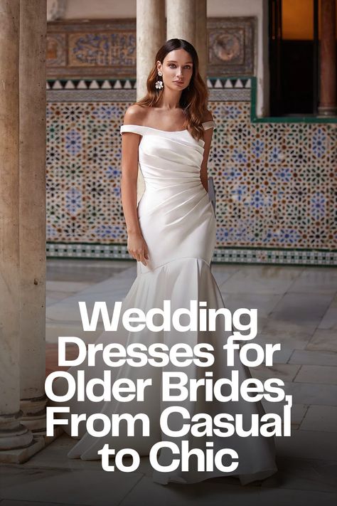 Wedding Dress Age 40 Older Bride, Wedding Dresses For Brides Over 40 Over 40, Bridal Dresses For Second Marriage, Wedding Dress At 50, Simple Wedding Dress Second Marriage, Simple Wedding Dress Over 40, Over 45 Wedding Dress, Older Brides Dresses Over 40, Second Wedding Over 50 Older Bride