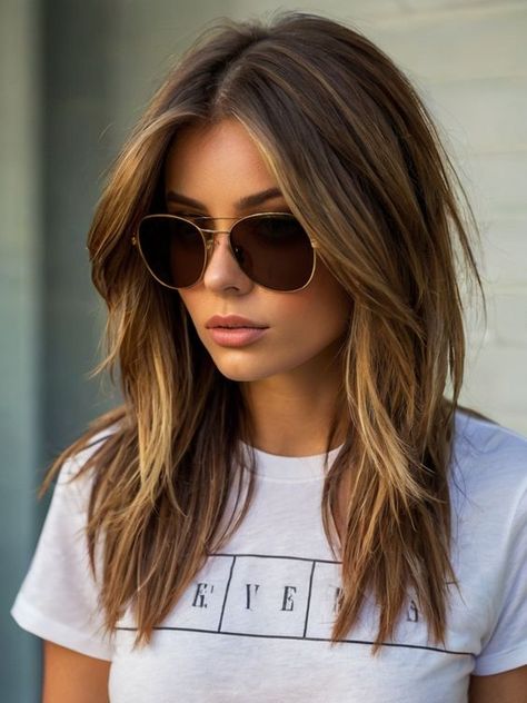 Rambut Brunette, Fall Hair Cuts, Fall Hair Trends, Long Hair Cuts, Hair Transformation, Great Hair, Balayage Hair, Gorgeous Hair, Fall Hair