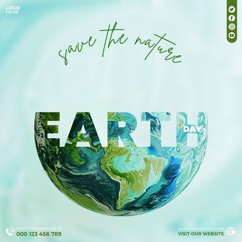 Mother earth day social media post psd t... | Premium Psd #Freepik #psd Earth Day Post, About Mother, Happy Earth, Earth Day, Psd Templates, Media Post, Mother Earth, Social Media Post, Graphic Resources