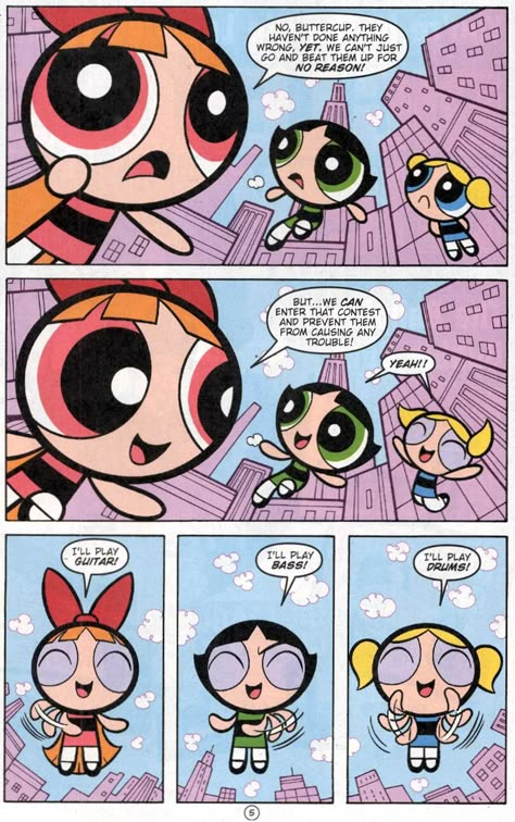 Blossom Bubbles And Buttercup, Super Nana, Powerpuff Girls Wallpaper, Powerpuff Girls Fanart, Comic Book Layout, Girls Wallpaper, Powerpuff Girl, Power Puff Girls, Power Puff