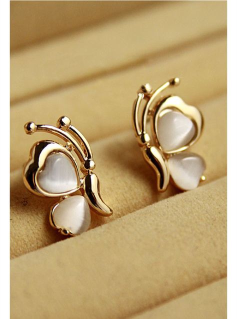 Aliexpress.com : Buy Wholsesale 20 pairs/lot Korean Diamond Heart Butterfly Fashion Women Earrings,Kukuwe Brand E063,Free Shipping from Reliable Earrings suppliers on Kukuwe World $30.99 Elegant Heart-shaped Alloy Earrings, Elegant Heart Shaped Alloy Earrings, Fashion Butterfly, Butterfly Earrings Stud, Jewelry Charms, Gold Earrings Designs, Ear Stud, Butterfly Earrings, Gold Jewelry Fashion