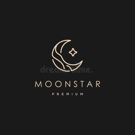 Logo Styles Ideas, Luna Logo Design, Crescent Moon Logo, Logo Lune, Moon Logo Design, C Logo Design, Candle Logo Design, Star Logo Design, Moon Vector