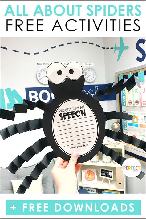 All About Spiders: October Mini Unit Spider Unit Study, I Love October, Spider Unit, The Very Busy Spider, Spider Activities, Spider Book, Language Therapy Activities, Spider Crafts, Articulation Activities