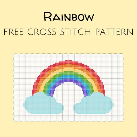 Keeping it Real: Rainbow free cross stitch pattern Free Rainbow Cross Stitch Patterns, Rainbow Cross Stitch Patterns, Classroom Cross Stitch, Free Easy Cross Stitch Patterns, Rainbow Cross Stitch Pattern Free, Modern Cross Stitch Patterns Free Charts, Easy Cross Stitch Patterns Free, Crosstich Patterns Free, Beginner Cross Stitch Patterns