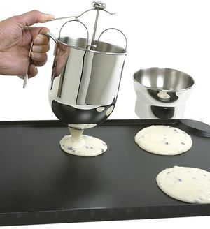 Pancake Dispenser with Holder Pancake Dispenser, Pancake Day, Pancake Mix, Pancake Batter, Hush Puppies, Crepes, Hush Hush, Vintage Kitchen, Sugar Bowl Set