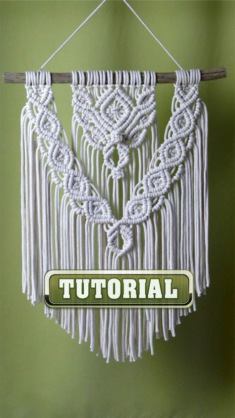 Macrame Wall Hanging Pattern Tutorial Honorable Weaving, How To Make Macrame Wall Hangings, Macrame Patterns Tutorials Wall Hangings, Large Macrame Wall Hanging Pattern, Sweater Knitting Patterns Free, Macrame Wall Hanging Pattern Free, Free Sweater Knitting Patterns, Beginner Macrame Projects, Macrame Tutorial Beginner