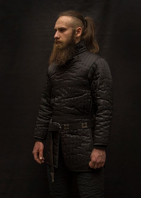 » Vertically Quilted Gambeson Type-2 Arm Armor, Medieval Armor, Dark Ages, Horse Hair, Padded Jacket, Under Armor, Larp, Knights, Winter Jackets