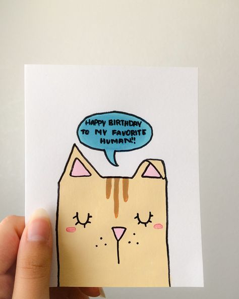 NEW Birthday card!!! 💖🐱 “Happy Birthday to my favorite human!!” . Pric My Favorite Human, New Birthday, Card Happy Birthday, Happy Birthday To My, Cats Of Instagram, Cute Cat, Birthday Cards, My Favorite, Happy Birthday