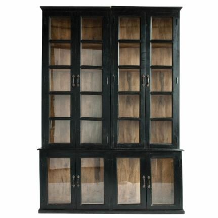 3R Studios 3 Piece Barrister Bookcase | Hayneedle Wood Glass Cabinet, Decorative Storage Cabinets, Storage Furniture Living Room, Cabinet With Doors, Metal Storage Cabinets, Black Cabinet, Door Displays, Glass Cabinet Doors, Black Cabinets