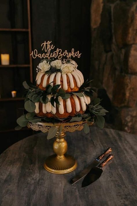 Bundt Cake Wedding, Bundt Wedding Cake, Bundt Cakes Wedding, Nothing Bundt Cakes Wedding, Wedding Cake Display, Wedding Wishlist, Nothing Bundt, Boho Wedding Cake, Nothing Bundt Cakes