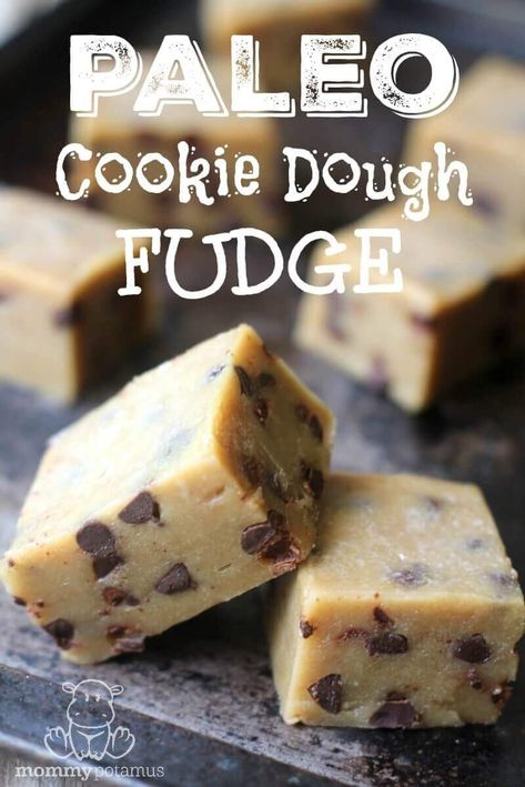 Cookie Dough Fudge Recipe, Chocolate Chip Cookie Dough Fudge, Cookie Dough Vegan, Paleo Cookie Dough, Paleo Candy, Paleo Cookie, Tigernut Flour, Cookie Dough Fudge, Paleo Recipes Dessert