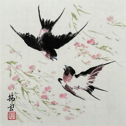 Flower Room, Art Japonais, Sumi E, Chinese Painting, D Art, Motion, Japan, Flowers, Animals