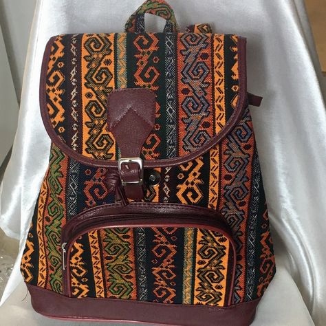 Hippie Backpack Boho Multicolor Cotton Lightweight, Can Handle A Lot Of Things, Comfy, Has Faux Leather Stripes Brand New No Tags Offers Are Welcome Home0115 Hippie Backpack, Boho Backpack, Modeling Tips, Orange Pink, Pink Orange, Backpack Bags, Hippie Boho, Pink And Orange, Pink Ladies