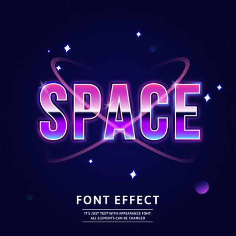 Outer Space Title. Modern editable typeface future Text Effect. Vector graphic style #vector #space  #texteffects #games  #logo #future Space Font Design, Space Typography Design, Space Branding Design, Space Design Graphic, Outer Space Facts, Bowling Logo, Space Typography, Space Graphic Design, Space Branding