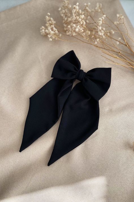 Black Chiffon Sailor Hair Bow With Pointed Tail Black Light Weight Bow for Girl Medium Hair Bow Woman Gift Single Layer Bow for Party - Etsy UK Bow Tie For Hair, Hair Tye, Bow For Hair, Bows For Hair, Cute Hair Bows, Black Hair Bow, Violet Jewelry, Ties For Women, Cornrows Braids For Black Women