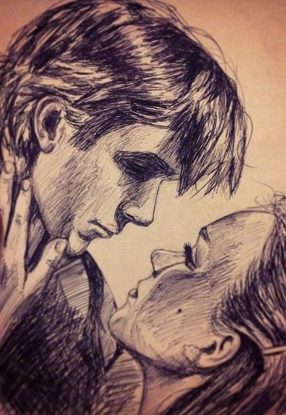 The notebook drawing, true love, pen art, sketch. By Eloise Brown The Notebook Aesthetic Vintage, The Notebook Drawings Movie, Film Drawing Sketches, Pen Drawings People, The Notebook Fanart, True Love Aesthetics Art, Aesthetic Love Sketches, The Notebook Painting, The Notebook Drawing