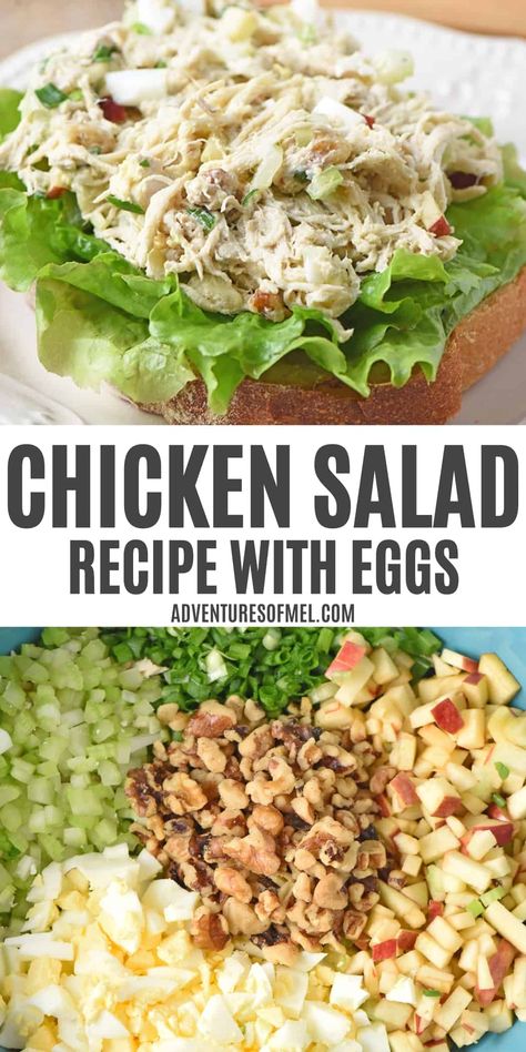 Egg And Chicken Salad, The Best Chicken Salad Recipe, Chicken Salad Recipe With Eggs, Chicken Egg Salad Recipe, Chicken Salad With Eggs, Old Fashioned Chicken Salad, Recipe With Shredded Chicken, Popular Chicken Recipes, Chicken Egg Salad