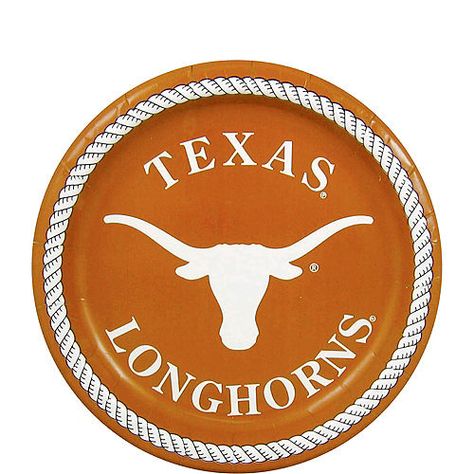 Texas Longhorns Dessert Plates 8ct Longhorn Party, Texas Party, Balloon Shop, Diy Balloon Decorations, Texas Longhorn, Graduation Party Supplies, Halloween Costume Shop, Halloween Store, Party Kits