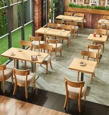 Cafeteria Tables And Chairs, Cafe Chairs And Tables Small Spaces, Restaurant Tables And Chairs Ideas, Cafe Table And Chairs Small Spaces, Cafe Chairs And Tables Coffee Shops, Small Restaurant Design Cheap, Community Table Restaurant, Wooden Table Restaurant, Coffee Shop Tables And Chairs