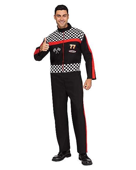 Adult Race Car Driver Costume - Spirithalloween.com Driver Outfit, Race Car Driver Halloween Costume, Racer Jumpsuit, Race Car Driver Costume, Car Outfit, Men Costume, Race Car Driver, Plus Size Costume, Car Driver