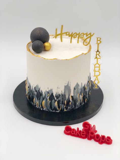 Black and white birthday cake Simple Male Birthday Cake Design, 30th Birthday Ideas For Men Cake, Male Cakes Birthday Men, Simple Male Birthday Cake, Male Birthday Cake Ideas, Male 30th Birthday Cake, Male Birthday Cake, Black And White Birthday Cake, Male Cakes