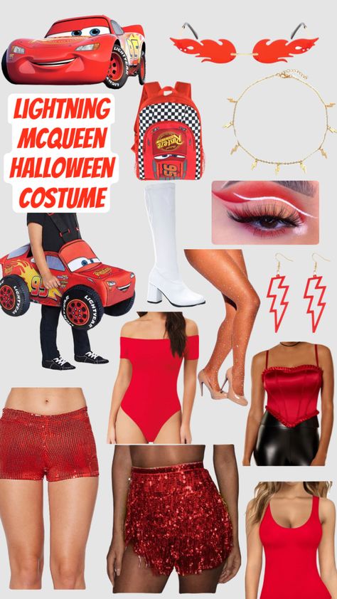 Lighting Mac Queen Costume, Lightening Mcqueen Halloween Costumes, Lightening Mcqueen Costume Woman, Lighting Mcqueen Halloween Costume Women, Lightning Mcqueen Costume Women College, Cars Halloween Costume College, Halloween Costumes Lightning Mcqueen, Lightening Mcqueen Costume College, Cars Halloween Costume Couple