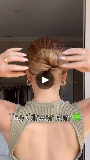 Clover Bun, Hair Tie Hairstyles, Tie Hairstyle, World Hair, Easy Hair Updos, A Ponytail, Medium Long Hair, Messy Bun Hairstyles, Updo Hairstyles