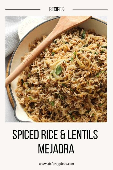 Rice And Lentils, Fried Halloumi, Spiced Rice, Cooking Measurements, Chicken Shawarma, Canned Beans, Make Ahead Meals, Spice Recipes, Easy Dishes