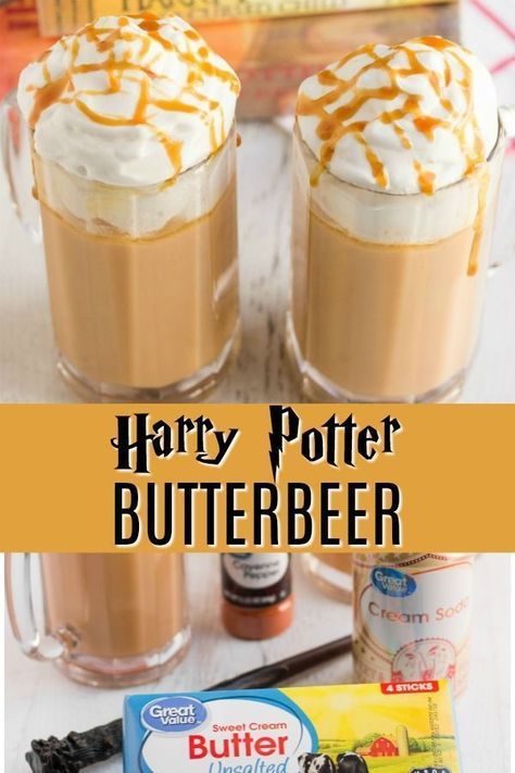 Wizard Vibes, Hot Butterbeer Recipe, Butter Beer Recipe Harry Potter, Hot Butterbeer, Oven Baked Bread, Recipes Disney, Harry Potter Butter Beer, Butterbeer Recipe, Butter Beer